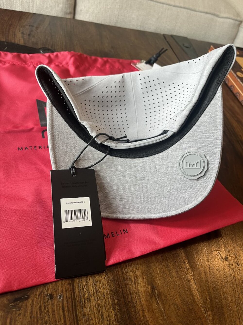 NEW Melin Trenches Hydro Performance Hat Light Gray With Box and Dust Bag - Picture 3 of 5